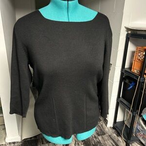 Dressbarn Black Crew Neck Sweater Womens Size 14 16 EUC